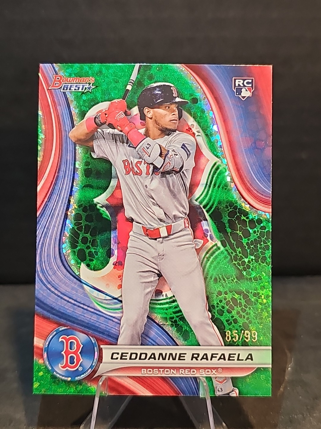 2024 Bowmans Best Ceddanne Rafaela /99 Green Refractor Boston Red Sox Rookie