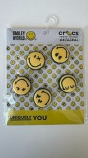 SMILEY WORLD 5 PACK CROCS ORIGINAL JIBBITZ CHARMS BRAND NEW UNIQUELY