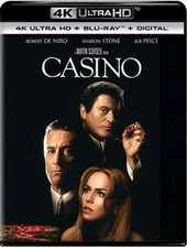 Casino 4K UHD Blu-ray + Digital HDR Robert De Niro Sharon Stone Joe Pesci *NEW*