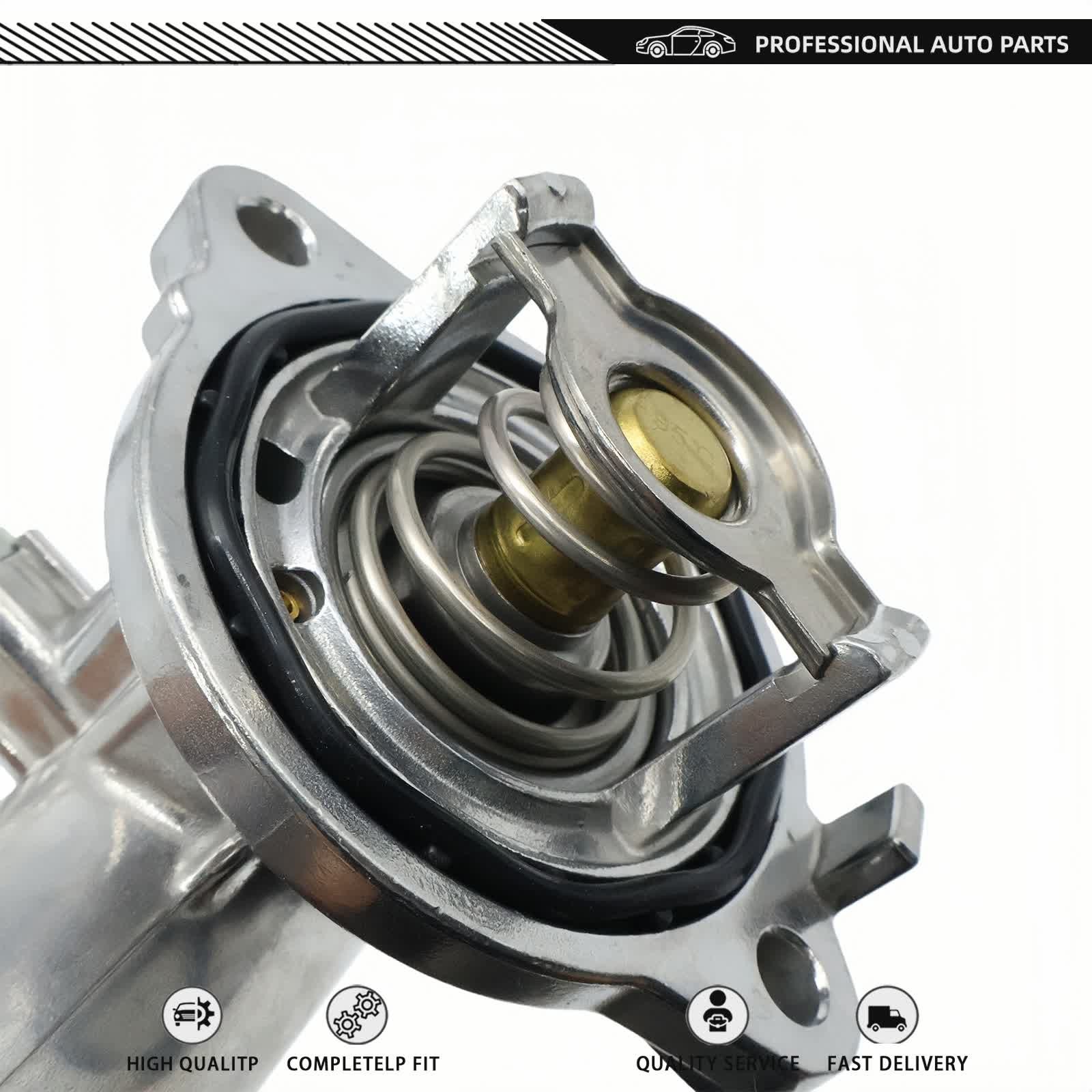 Engine Cooling Water Pump w/Thermostat Kit for 2017-2022 Maserati Levante 3.0 V6