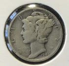 5 Mercury Dimes, (45S,45,43D,43,42S), 90% Silver, Free Shipping.