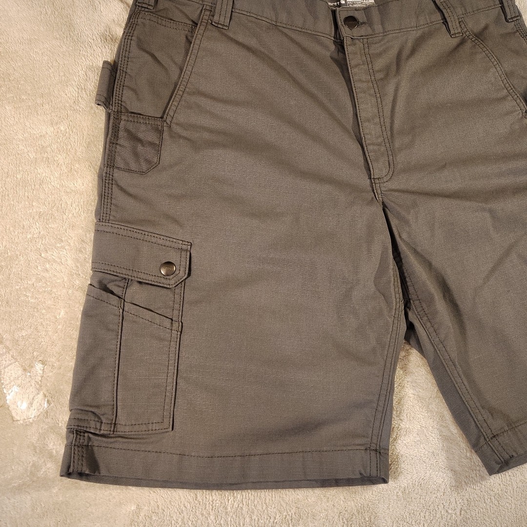 Carhartt Mens Rugged Flex Relaxed Ripstop Cargo Work Shorts 40 x 11" Inseam Gray thumbnail 2