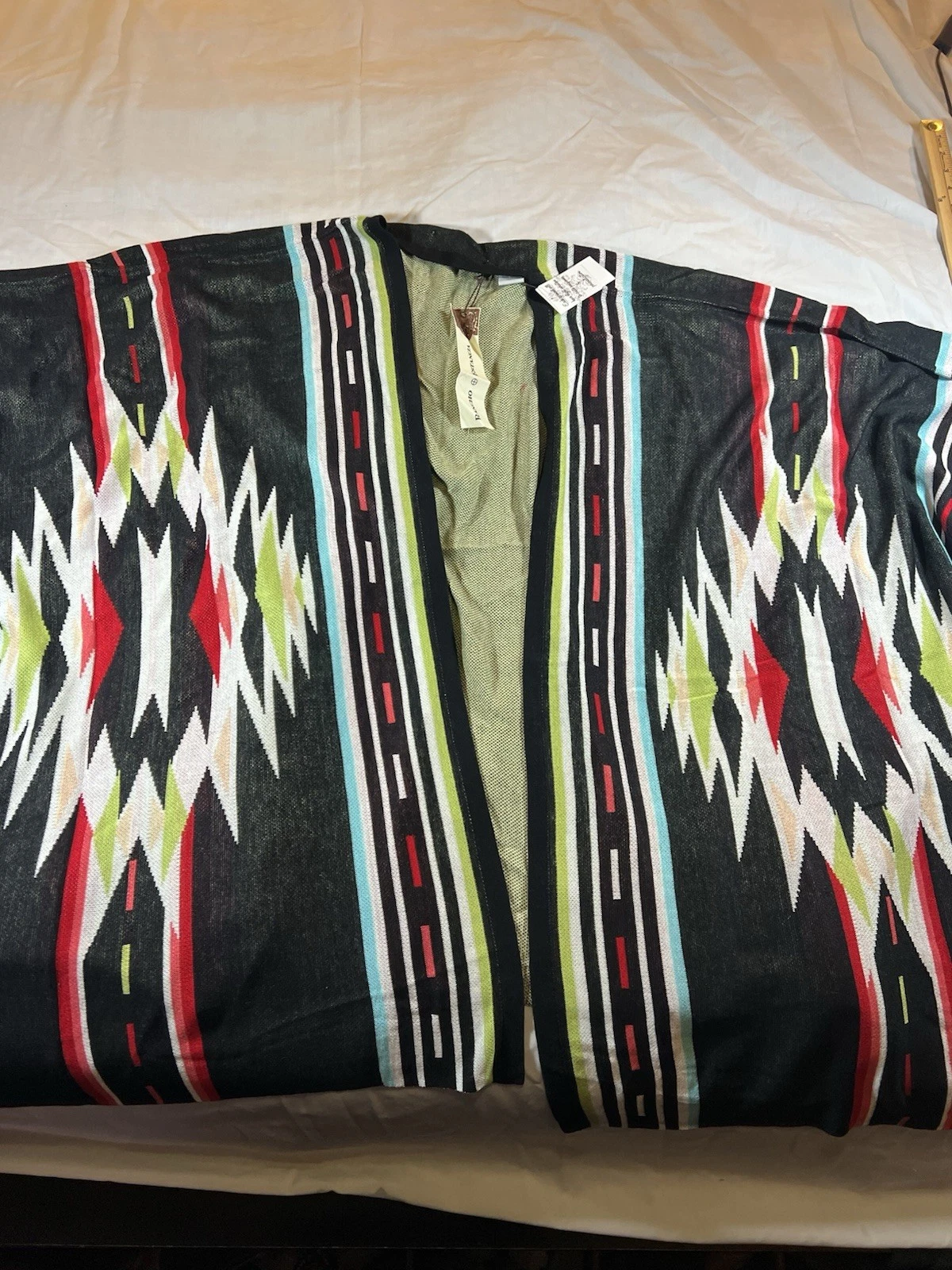 Rancho Estancia Southwest Viscose Knit Poncho Cardigan Sweater Women’s One Size
Opens in a new windo