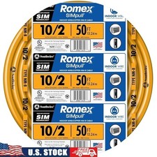 10 AWG NM-B Copper Building Wire SIMpull Cable Residential Wiring 600V New