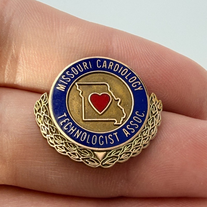 Missouri Cardiology Technologist Association Lapel Pin Medical Badge 1/10 10k GF