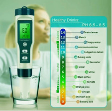 5 in 1 TDS Meter PH Tester, 0.01 High Accuracy Digital PH Meter for Water