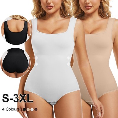 Womens Trainer Firm Tummy Control Full Body Shaper Bodysuit Slimming Shapewear