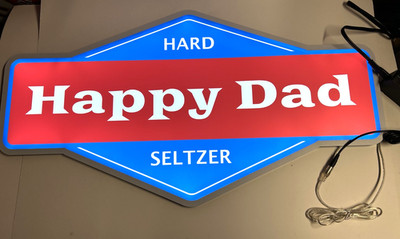 Happy Dad LED Light Up Sign Rare Man Cave Full Send Nelk Boys New