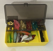 Bass Freshwater Beginner Tackle Box with Lures and Gear 69 Piece