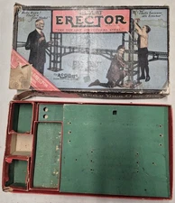 Mid 1920s A. C. Gilbert Erector #4 Cardboard Boxes, Inserts, Etc.