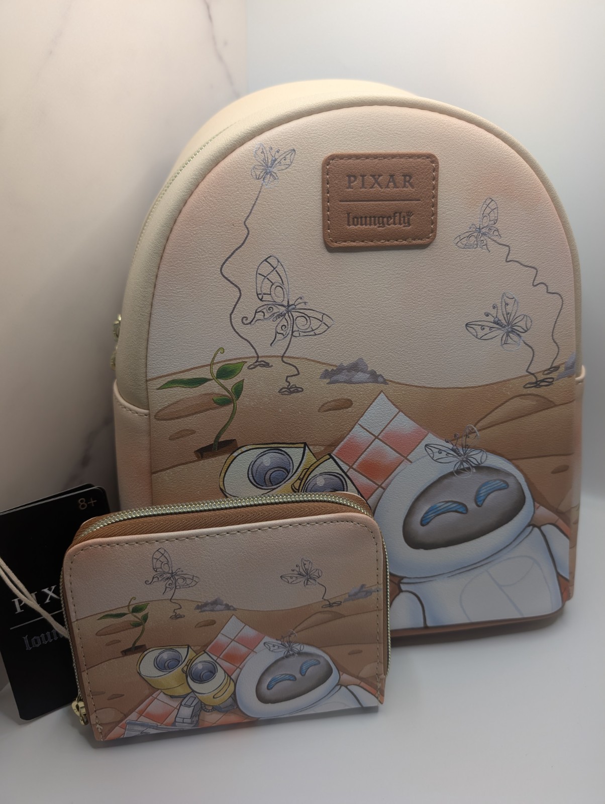 Loungefly Disney Pixar WALL-E and EVE Daydreaming Mini Backpack with Wallet