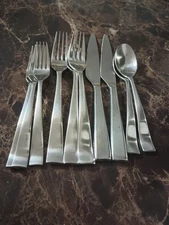 Set of 10 pcs Gourmet 18/10 Stainless Hotel Satin Flatware Forks Knives Spoons