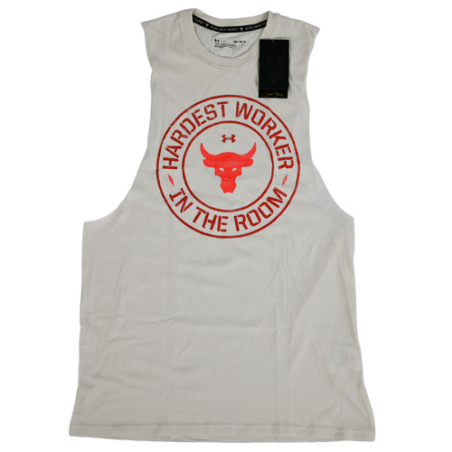 Under Armour Men's Medium UA Project Rock Hardest Worker Tank Top - Brand New