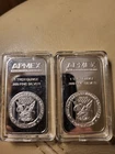 1 Oz Apmex Silver Bar .999 ×2