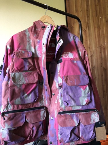 multi coloured north face jacket