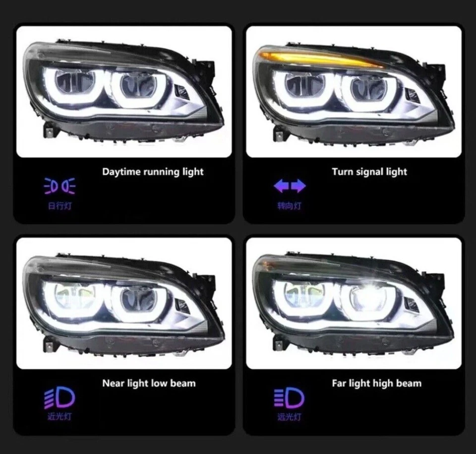 Сменные светодиодные фары в сборе для BMW F01 F02 2009-2012 сменные ксеноновые фары  - Изображение 4 из 4