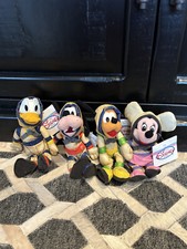 Vintage Walt Disney Plush Bean Bag NWT Spaceman Minni, Goofy, Donald, and Pluto