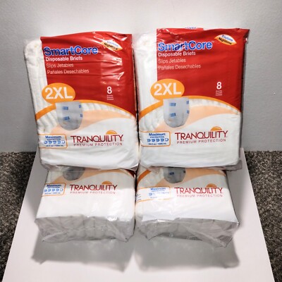 Tranquility Smartcore Disposable Briefs 2315 XXL 4 Pk Premium Protection 32 Ct