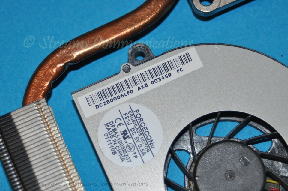 Emachine E725 Laptop CPU Cooling Fan with Heatsink - Image 3 of 4