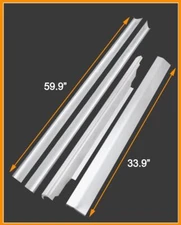 Slip-On Rocker Panels for 1996-2018 Chevy Express GMC Savana Van Cab LH+RH Side