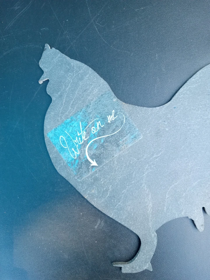 Chicken Chalkboard – Farmhouse Kitchen Memo Board, Rooster Decor Gift ~ TRL7#47 - Image 2 of 4