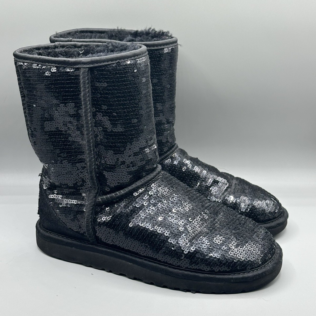 UGG Australia Boots Classic Short Sparkle Sequin 3161 Women's Size
