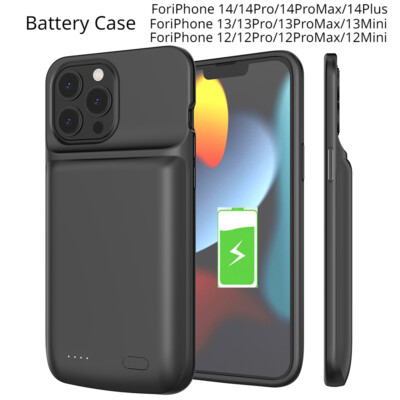 Battery Charger Case For iPhone 14 13 12 Pro Max Mini Power Bank Charging Cover