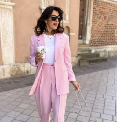 ジャケット STELLA McCARTNEY Pastel Pink Viscose Blend Blazer s-l400.jpg