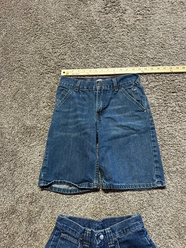 Boys Jeans Shorts Size 10 Lot of 2 - Levis & Wrangler - Blue Denim Cotton - 9723 - Picture 5 of 11