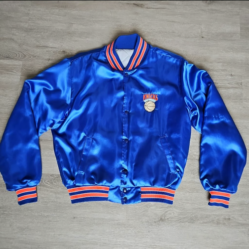 NBA New York Knicks Bomber Jacket Coat Nylon Satin