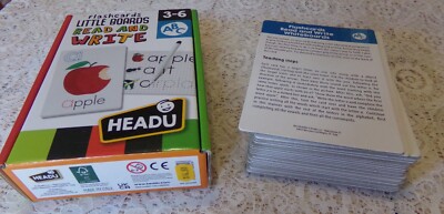 Headu Set of Read and Write Flashcards VGC in Box Ages 3-6 Writing Practice