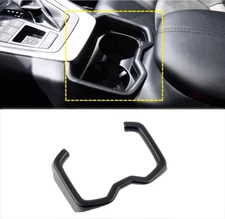 Matte Black Front Water Cup Holder Cover  Trim For Toyota RAV4 2019-2025