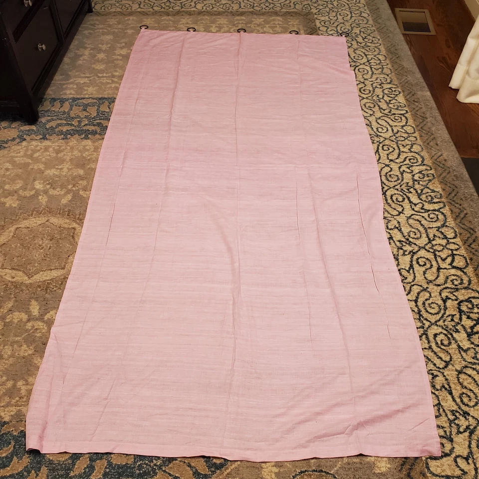 Paneles de cortina Pottery Barn Kids Outlet seda mezcla algodón 42x84 rosa bebé  Foto 2 de 4