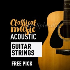 Acoustic Music Guitar Strings Steel Premium Light Universal 6 Pcs Sent Free Pick