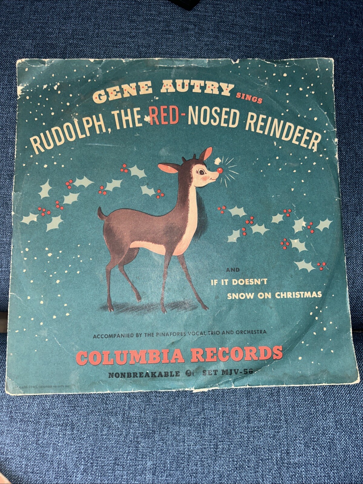 Vintage 78 RPM Record "RUDOLPH THE RED-NOSED REINDEER", Gene Autry | eBay