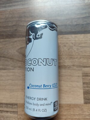 1 Energy Drink Dose Red Bull Coconut Edition Berry White Full 250ml Can USA 04ux