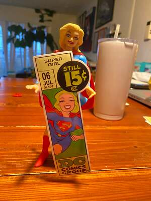 Supergirl Marvel-Style Corner Box 5'' Decal sticker!