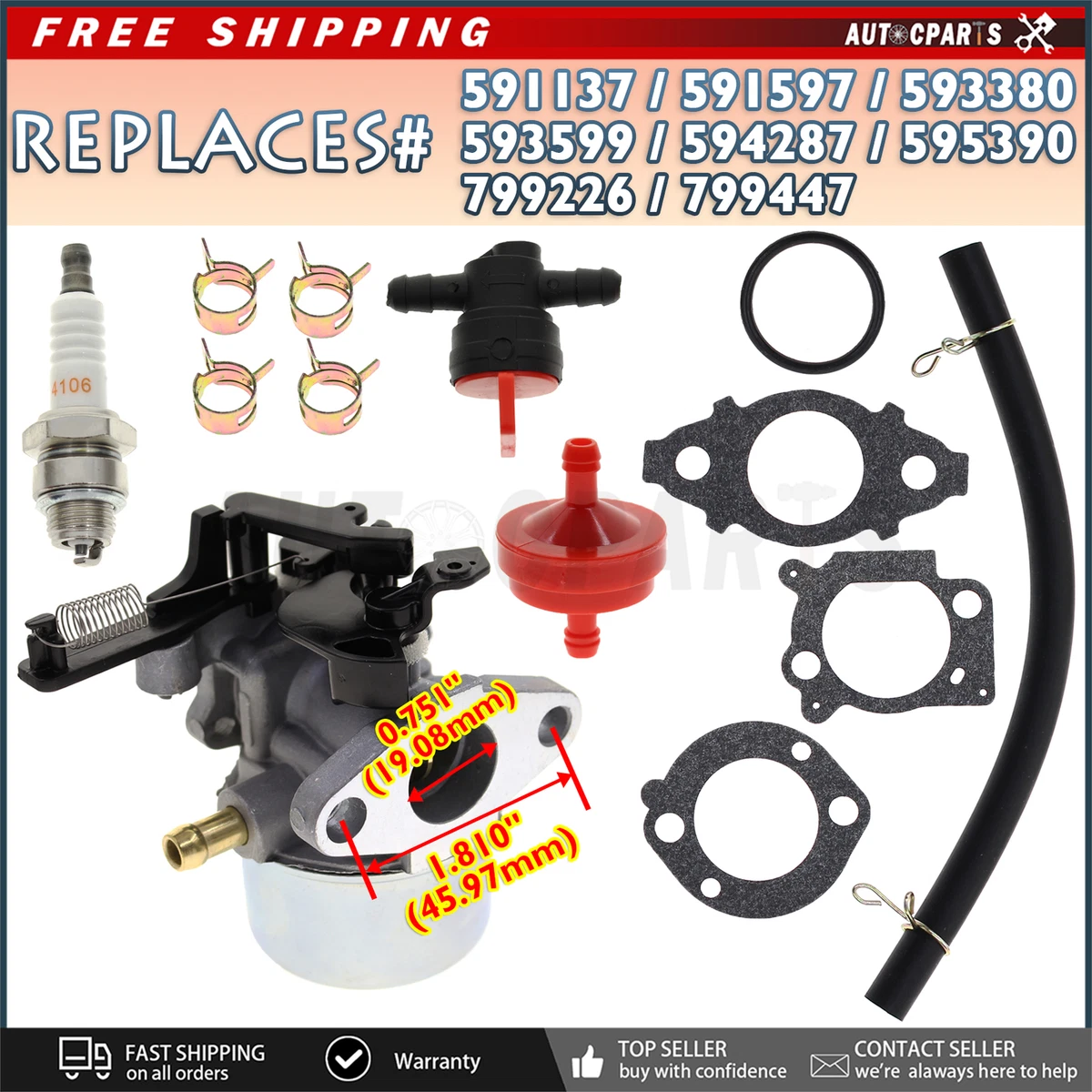 Carburetor Carb For John Deere JS46 22 inch Walk Behind Mower eBay