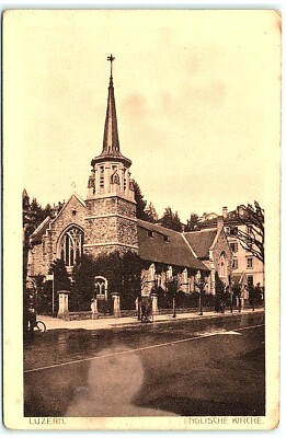 S02-0667, ENGLISCHE KIRCHE, LUZERN, **VINTAGE POSTCARD.