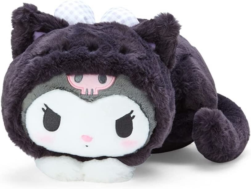 Sanrio Character Kuromi Cat Cushion Relaxing Cat Stuffed Toy Plush