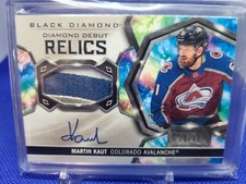 2020-21 Black Diamond Diamond Debut Relics Martin Kaut / 49 Colorado Avalanche