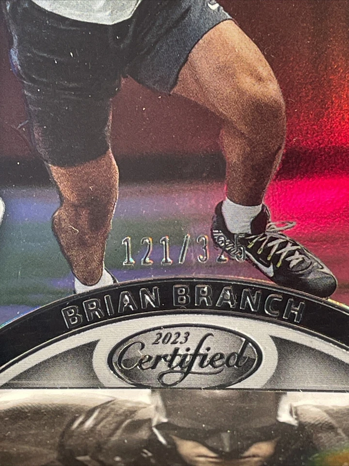 2023 Panini Certified #175 Brian Branch RC Mirror Base /325 - Image 3 of 3