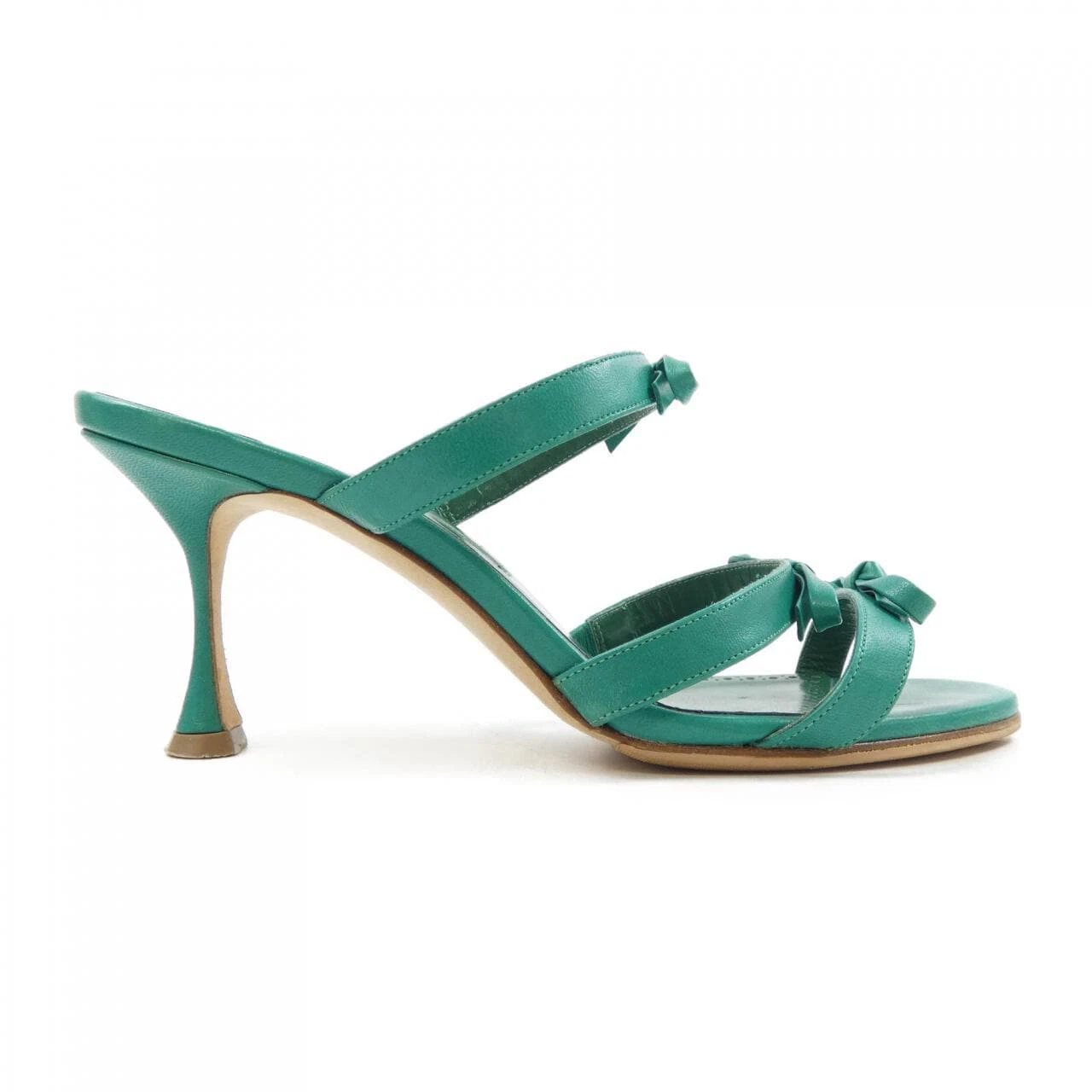 MBT MANOLO BLAHNIK taglia 37 sandali donna in pelle colore verde
