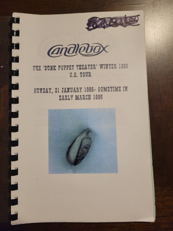 1996 CANDLEBOX Tour Itinerary-NOT SOLD TO THE PUBLIC