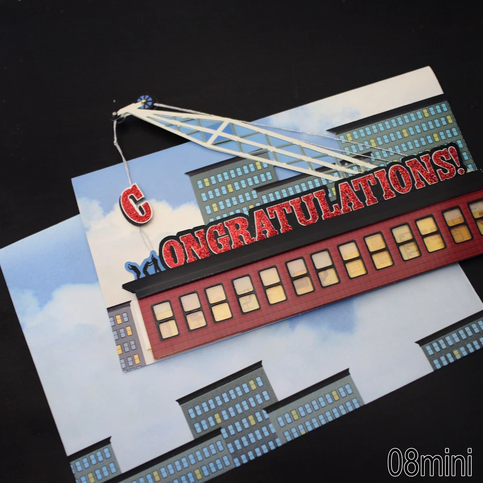 NEW Lot 3- Handcrafted 3D Promotion CONGRATULATION GREETING CARD+Envelopes NWT - Image 3 of 4