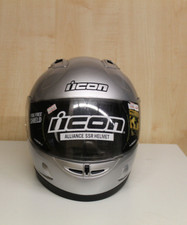 Integralhelm Motorradhelm Icon Gr. XL Silber /S