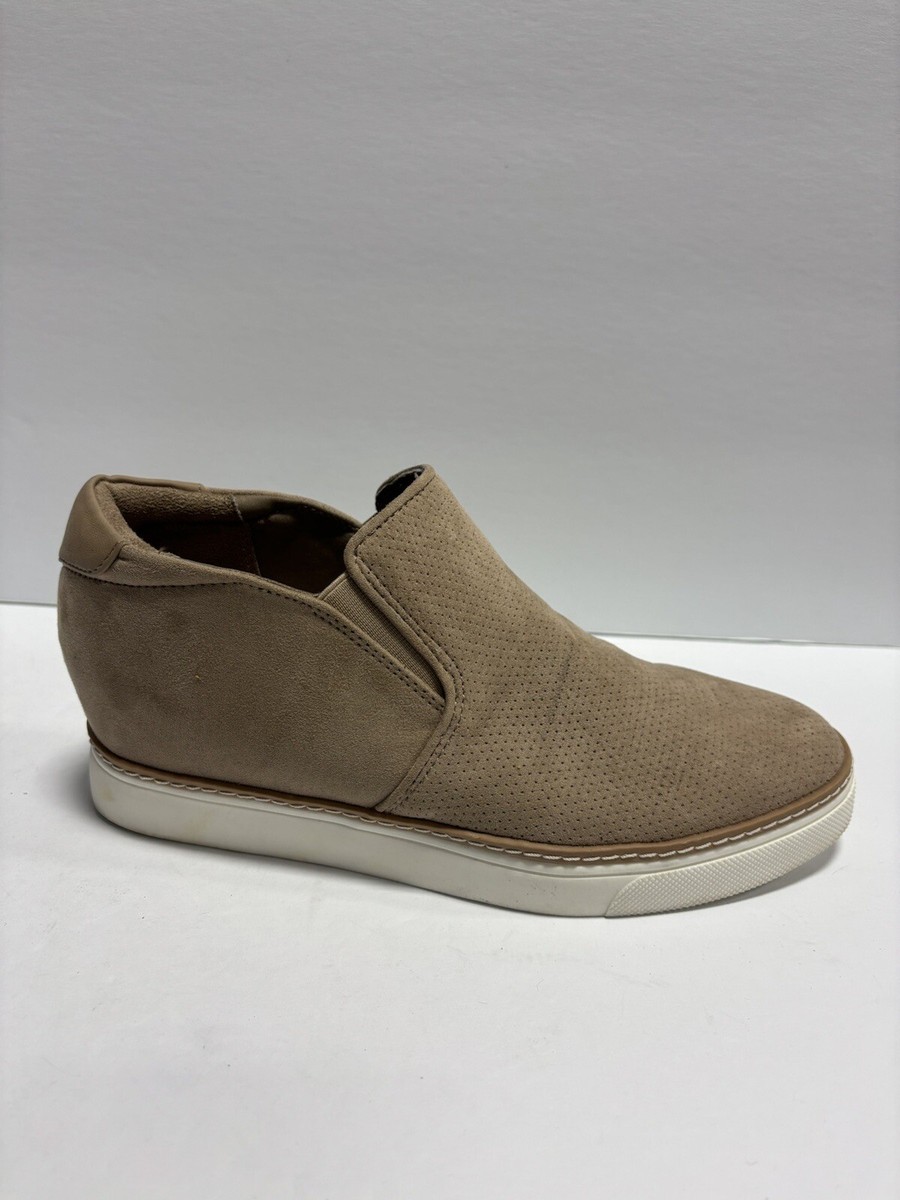 Scholl’s Women’s If Only Wedge Sneakers Taupe, Size M