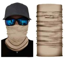 Neck Gaiter Face Mask Fishing Sun Headwear Protection Beige