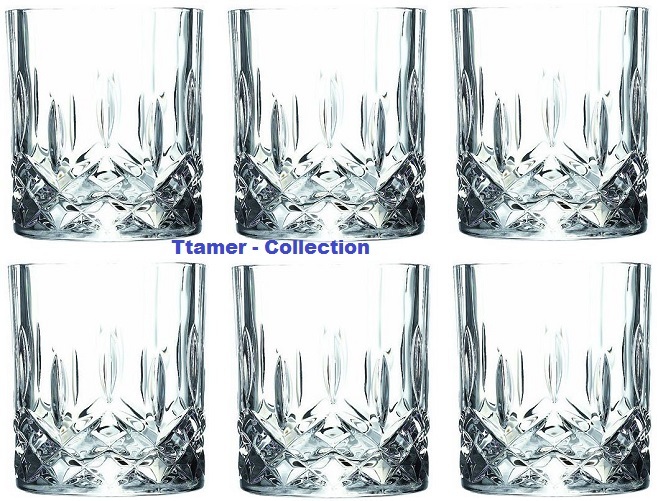 RCR ITALIAN Set of 6 Crystal Whiskey Glasses RCR Opera Whisky Tumbler