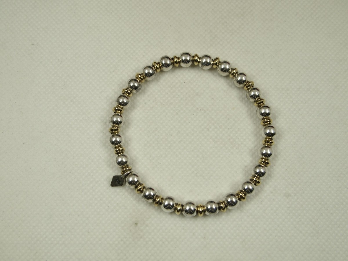 Silpada Sterling Silver 925 Gold Plated Stretch Bracelet B0778